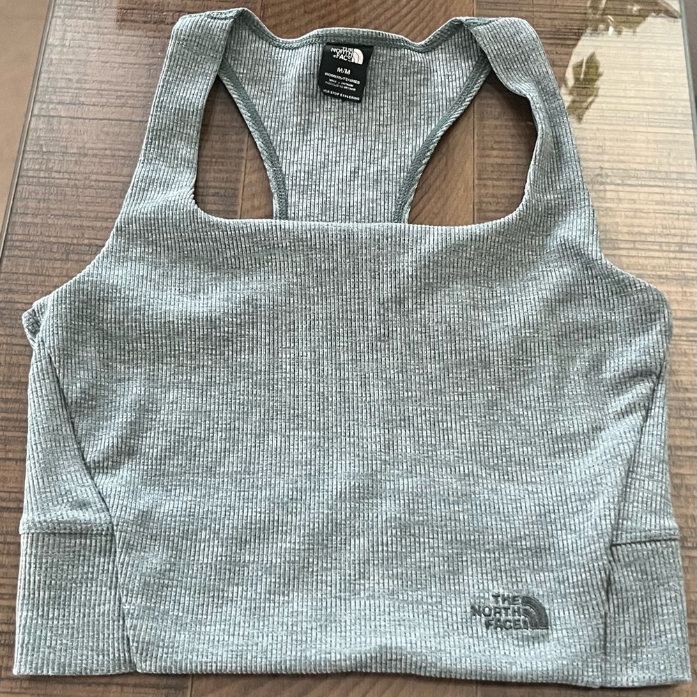 The North Face Gray Ribbed Sports Bra Tank